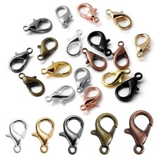 50/100PCs Lobster Claw Clasp for Necklace Bracelet Jewelry DIY Chain Ring Hook