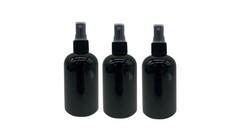 4 oz Plastic Black Boston BPA FREE Bottles - 3 Pack Empty Refillable Containe...