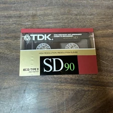 NEW TDK SD 90 IEC II / Type II Cassette Tape SEALED High Resolution