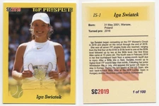 2019 SC2019 Iga Swiatek rookie top prospects gold /100