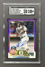 2023 Topps Chrome Shea Langeliers Purple Refractor Auto /250 RC- SGC 10 Gem Mint