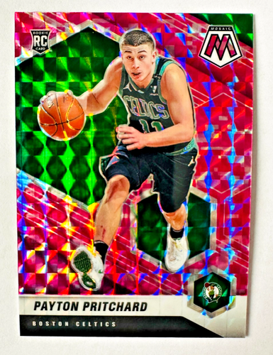 2020-21 Panini Mosaic Payton Pritchard PINK Camo Prizm RC #210 Celtics