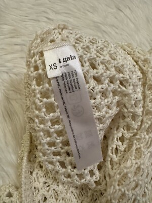 Cult Gaia Nazanin Crochet Top Off White XS | eBay
