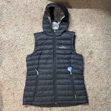 Kathmandu 550 Down Black Hooded Puffer Vest - Womens 12 - New