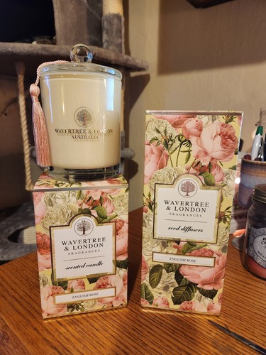 Wavertree & London Scented Candle And Reed Diffusers English Rose New ...