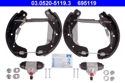ATE 03.0520-5119.3 brake shoe set for Opel, Vauxhall