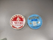 PIER 1 IMPORTS Porcelain Cheese Course Plates 6" Diameter - Set of 2 Plates