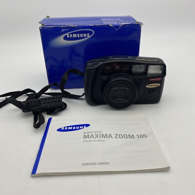 SAMSUNG Maxima Zoom 105 Ti 35 mm Camera Tested With Box And Manual  44701991069|