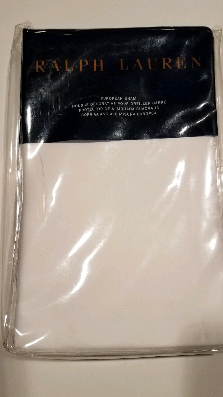 Ralph Lauren EURO SHAM WHITE VINTAGE SILVER Langdon Border BEDDING New