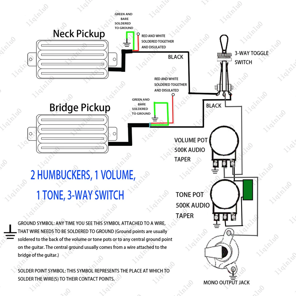 Guitarra Hot Rail 2-Doble Hoja Alta Salida Tipo de Pista Cuatro Bobinas Pastilla Humbucker Foto 3 de 3