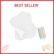 50 Sheets Carbon Paper White Graphite Paper Transfer Tracing Paper and 5 Pieces 