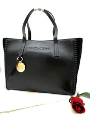 Auth Nwt $695 See By Chloe Tilda Mix Leather & Suede Tote Shopper In Black