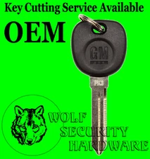 Buick Cadillac Chevy RFID Transponder PASSKEY Chip Key Blank PK3 GM Logo