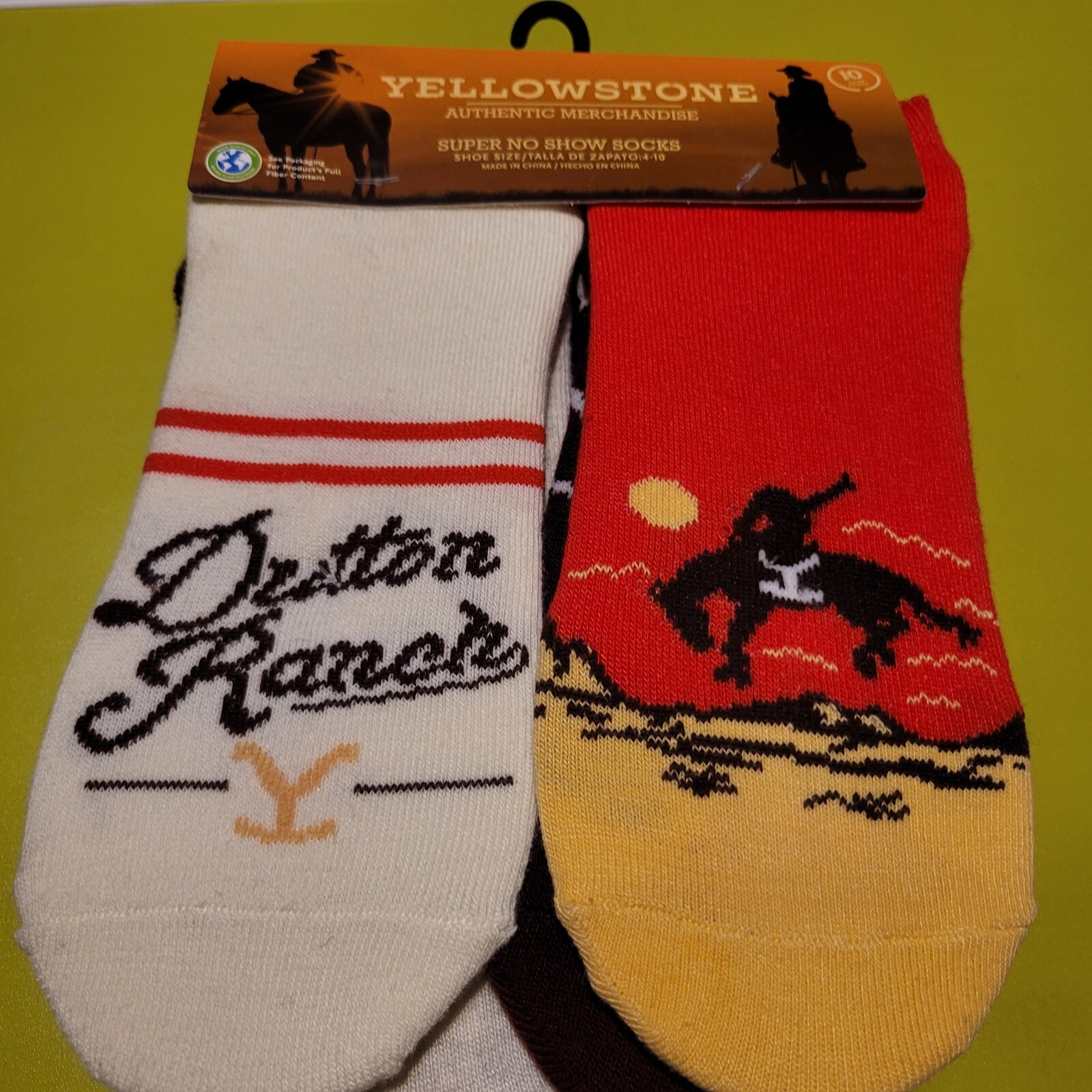 Yellowstone No-Show Socks for Women Shoe Size 4-10 Ranch Patterns-image