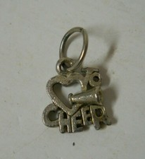 Silver Tone Cheerleading I Love To Cheer Necklace Bracelet Charm Pendant Gift