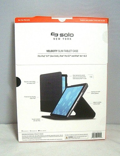 Solo Velocity iPad 9.7" Air Slim Case- IPD2026-5 - Picture 2 of 2