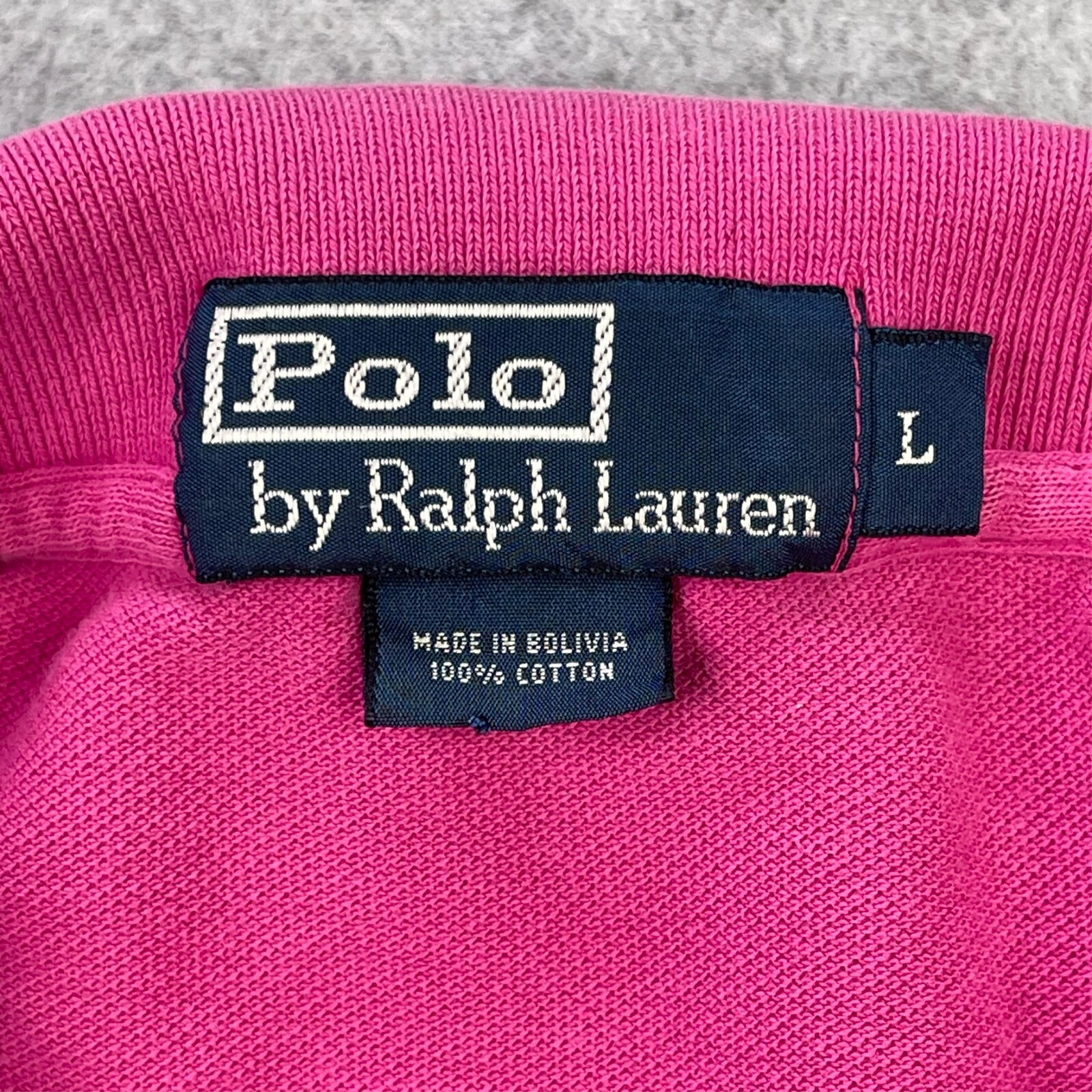 Polo Ralph Lauren Camicia Uomo L Rosa Teal Pony 100% Cotone Casual Preppy