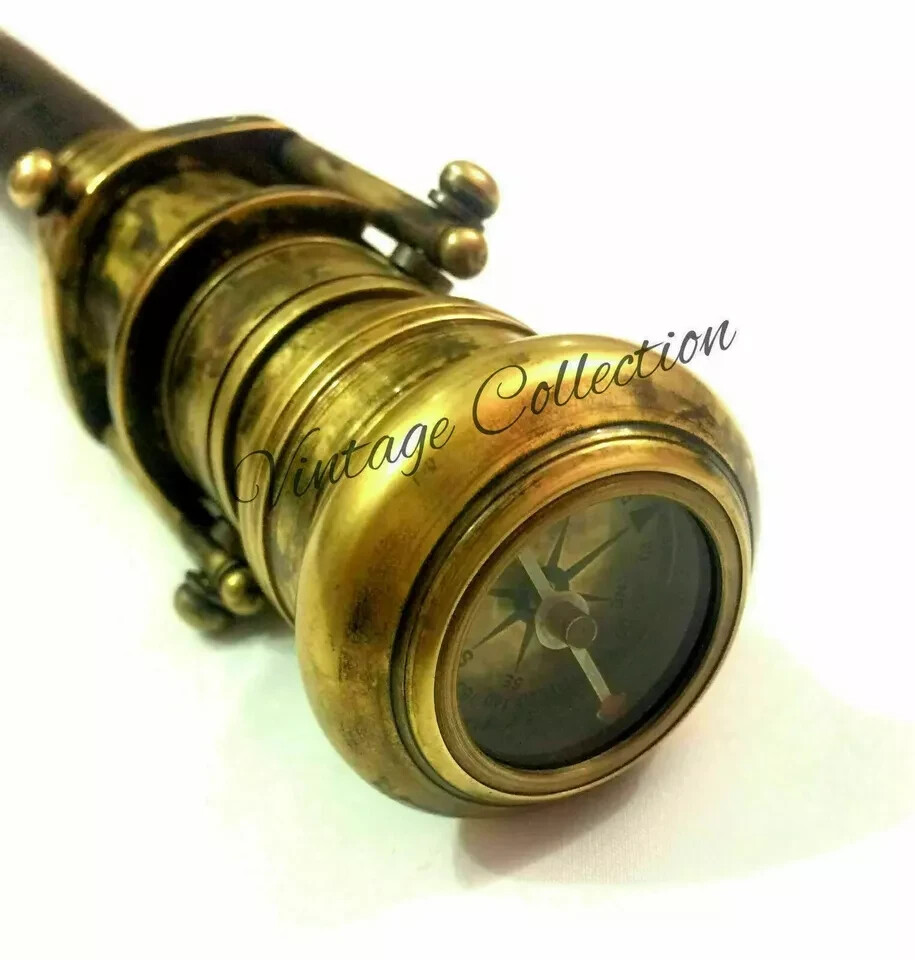 Solid Designer Telescope Antique Compass Brass Ha… - image 3