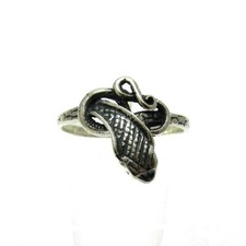 Sterling Silver Ring Snake Cobra Solid Hallmarked 925 Handmade Nickel Free