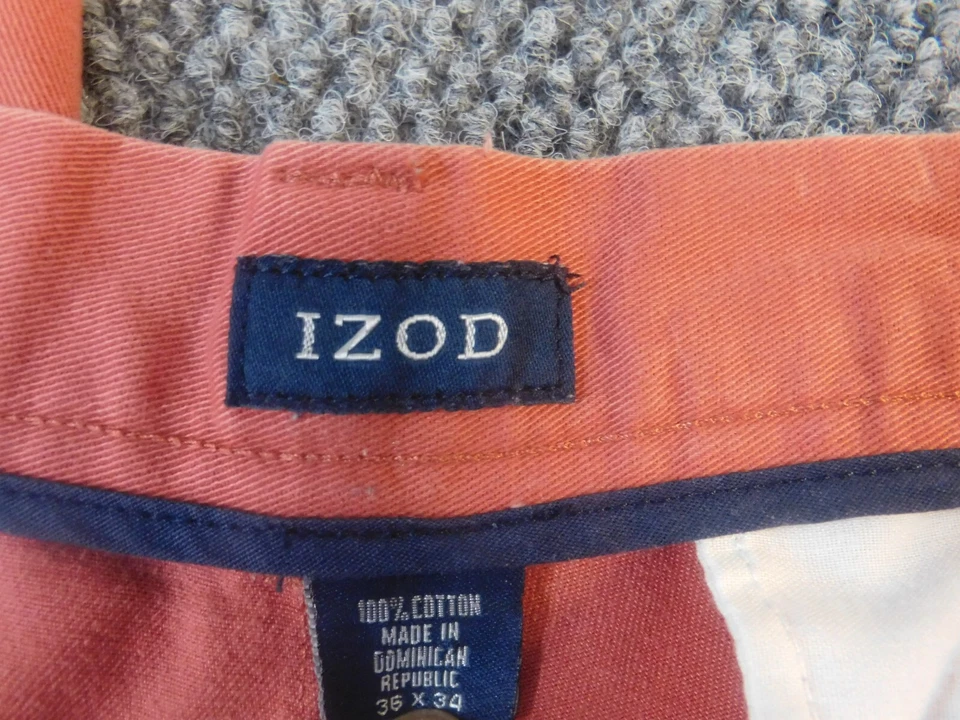 Izod Mens pants 36x32 red Straight Khaki chino classic - Image 3 of 4