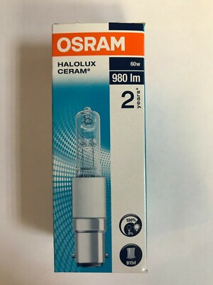 Ampoule Halogène OSRAM Halolux Ceram B15d 60W - Neuf Sous Blister ! Idéale Pour éclairage Intérieur Et Extérieur
