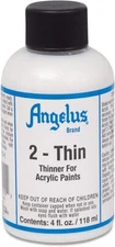Angelus 2  Thin Acrylic Leather Paint Thinner 1 oz - 4 oz