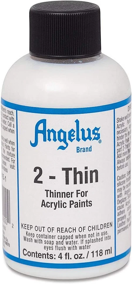 Angelus 2 Thin Acrylic Leather Paint Thinner 1 oz - 4 oz
