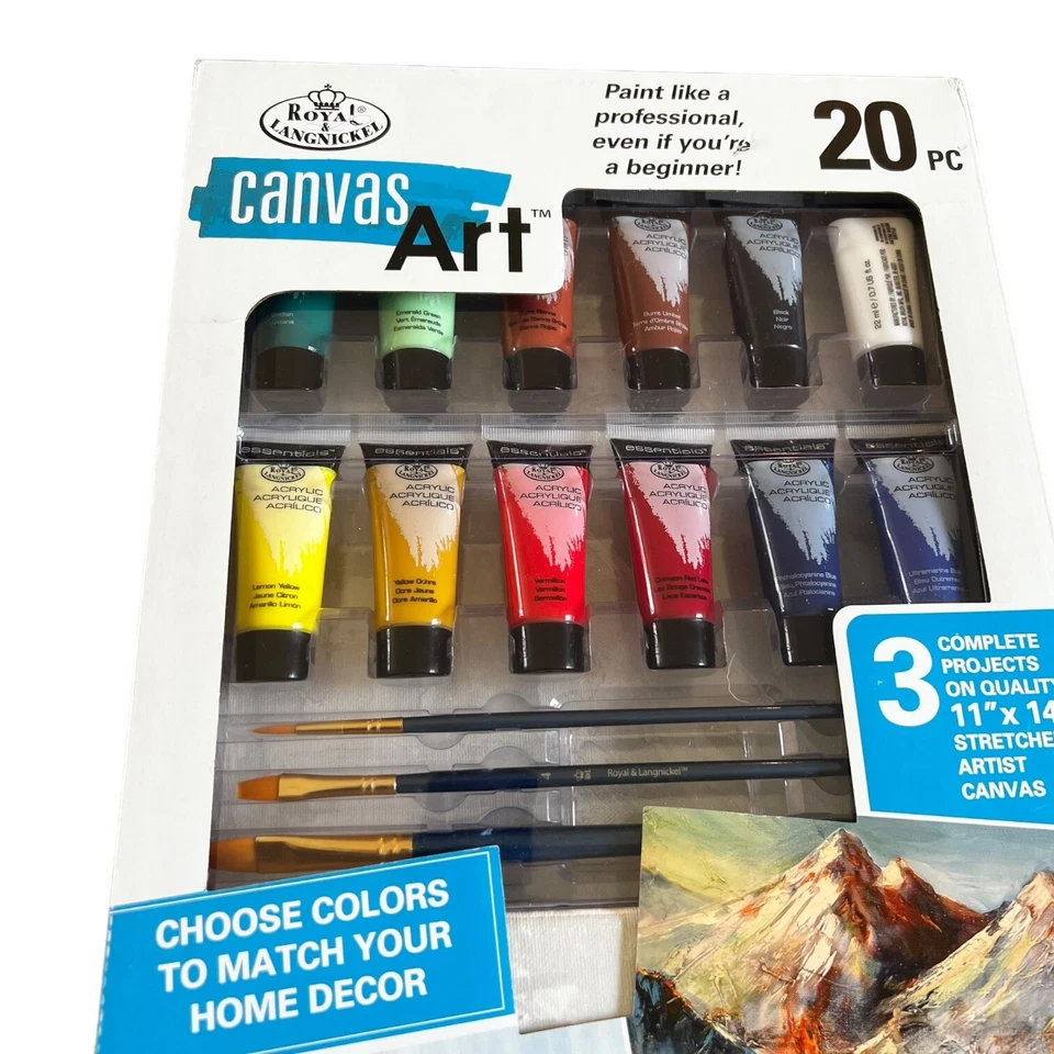 Proyectos de actividades de pintura de arte en lienzo Royal & Langnickel de 20 piezas Foto 3 de 4