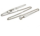 14k white gold .40ct I1 J round diamond pendant necklace 1.5g estate 18" — photo 9