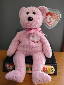 Baby Girl Ty Retired Beanie Baby Teddy Bear - It's a Girl!