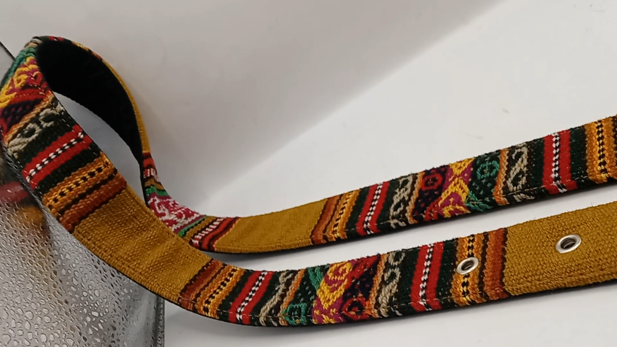 Handwoven Multicolored Andean Wool Belt - Unisex from Cusco Vintage Hand-woven Peruvian Chumpi Belt: Andean Ceremonial  main image 3