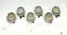 Set of 6 Antique Oval Aluminum Ship Light Retro Nautical Marine Bulkhead Fixture