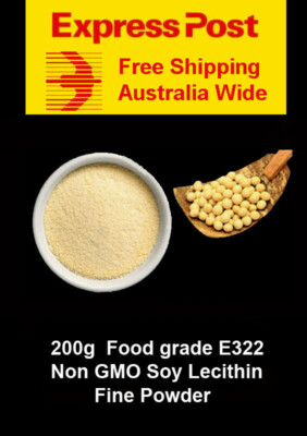 200g of Food grade Non GMO  soy lecithin powder E 322 ( not granules )  -