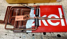 Custom painted rat trap with bite took,oddity, art,diet plan, sideshow,rat fink