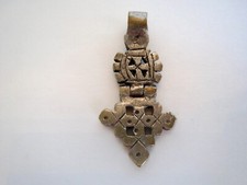 Vintage African/ ETHIOPIAN TUAREG Tribal Handmade Figural PENDANT 1.75" Length