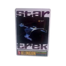 AMT Star Trek Klingon Battle Cruiser Plastic Model Kit 1:650 Scale Collectors