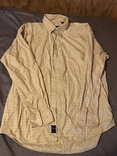 Burberry London Men's Large Plaid Button Down Long Sleeve Shirt Made in USA