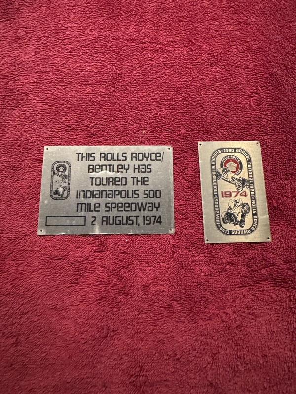 Vintage Rolls Royce Bentley Indianapolis Touring Badges