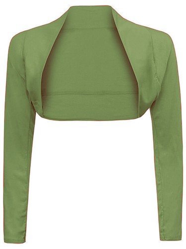 NEW WOMEN LADIES LONG SLEEVE BOLERO SHRUG CARDIGAN LADIES PLAIN TOP UK SIZE 8-22 - Picture 19 of 24