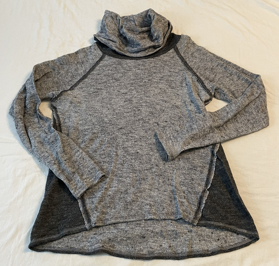 KUHL Women's XL Black/Grey NOVA Pullover Cowl Neck Knit Wool Blend