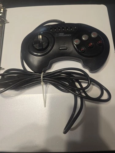 High Frequency Controller For Sega Genesis Vintage Black Gamepad Very Good