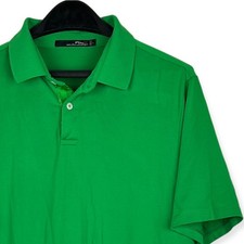 RLX Ralph Lauren Mens L Performance Golf Polo Shirt Kelly Green Short Sleeve