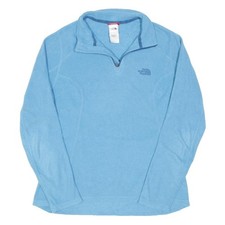 THE NORTH FACE Womens Blue Fleece Jacket M Polyester Blend Zip Outdoor Warm