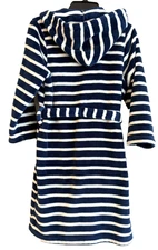 Tucker + Tate Hooded Robe Girls or Boys Blue White Stripe 10/12 Exc.