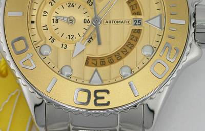 NEW INVICTA 47543 GRAND DIVER AUTOMATIC GOLD DIAL STEEL WATCH 300M