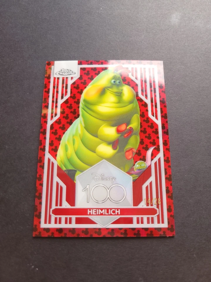 2023 Topps Chrome Disney Heimlich #73 Black Red Mickey Mouse Refractor /28 - Image 2 of 4