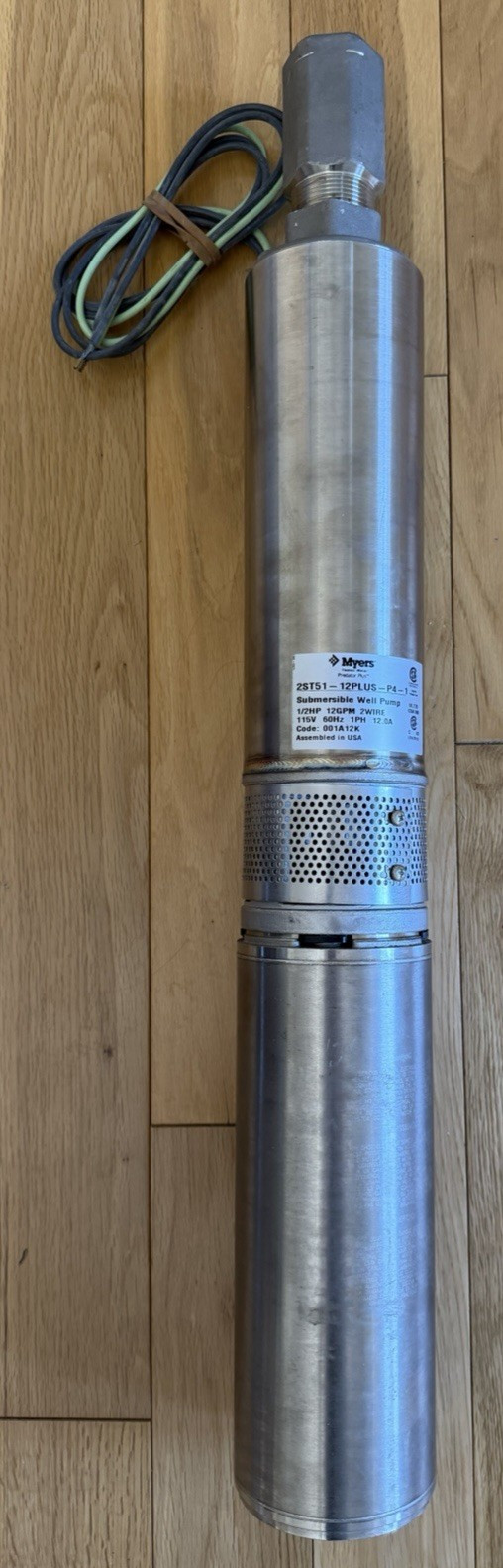 Myers Predator Plus 4" Submersible Well Pump 12GPM 1/2HP 2ST