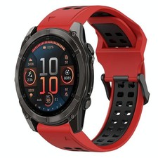 Pour Garmin Fenix ​​8 AMOLED 51 mm bracelet en silicone bicolore avec...