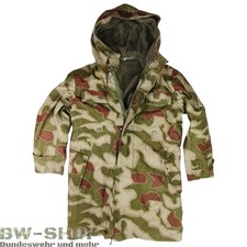 PARKA ORIGINAL BGS INVIERNO CAMUFLAJE PANTANOSO POLICÍA PARKA INVIERNO CHAQUETA DE COMBATE FORRADA ANTIGUA