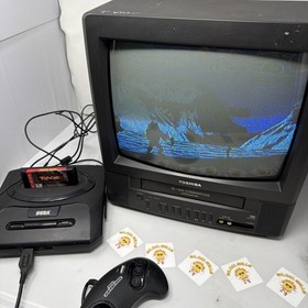 Sega Genesis Core System MK-1631 w/Primal Rage 1 Controller/cords **Working